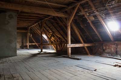 Empty attic space