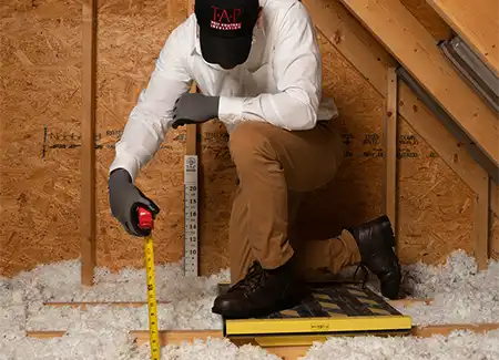 Worker measuring TAP Insulation | Magic Local Pest Control serving Flushing, NY 